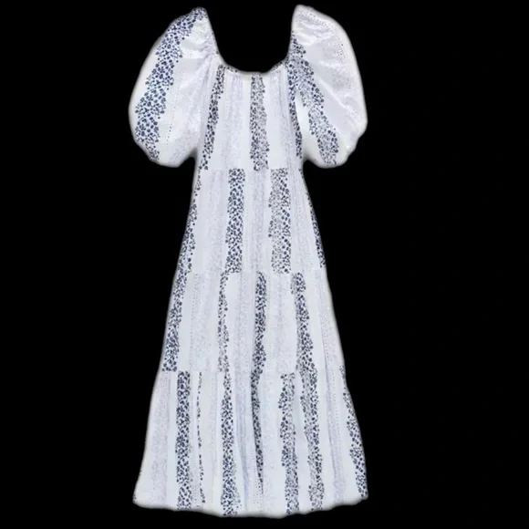 zara white floral embroidered dress Zara White Collared Floral Embroidered Long Sleeve Mini Shirt Dress Si –  Brie main image 0